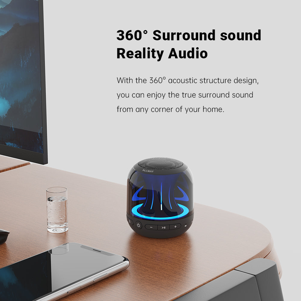 Allway PBT001 Portable Bluetooth Speaker with Changing Lights